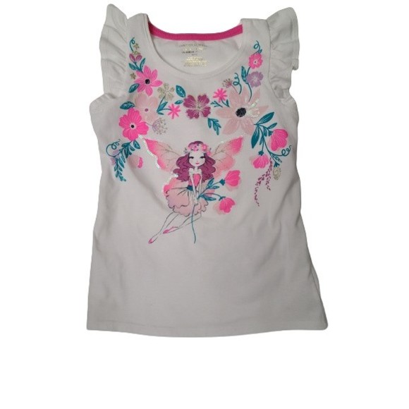 Cynthia Rowley 3 pcs Set/T-Shirt & 2 Skorts/Pink White Fairy Girls Size M (5-6) - Picture 4 of 6